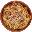 Salted pasta with mushroom sauce